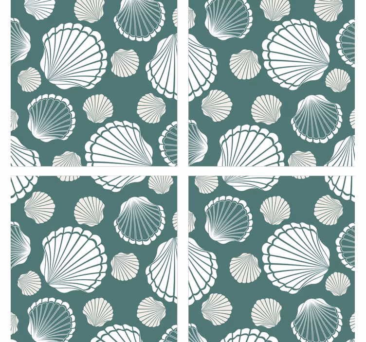 Coasters seashell pattern overlay - TenStickers