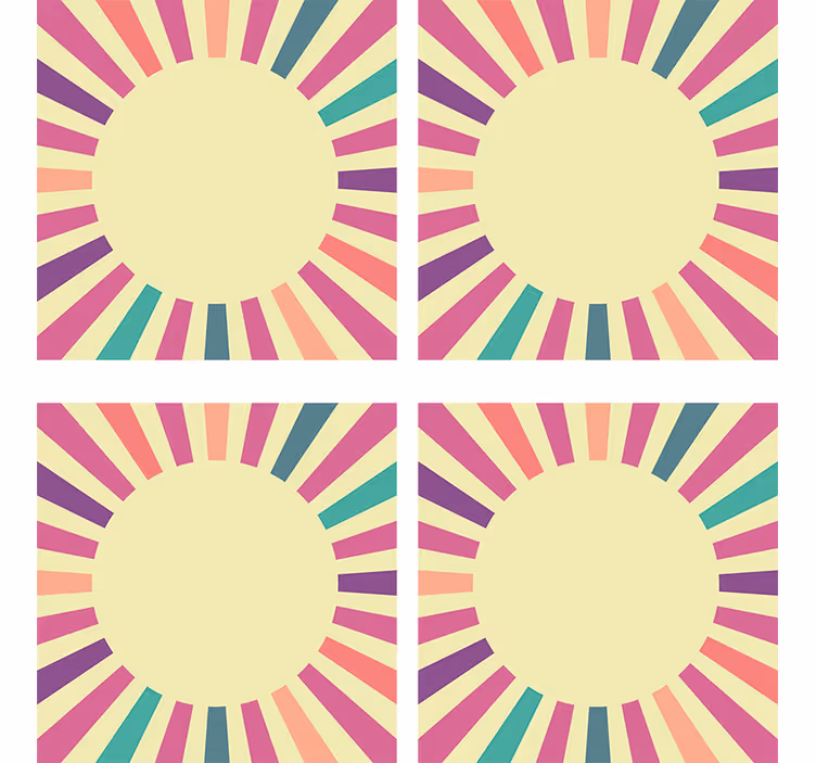 Modern coasters geometric circular design - TenStickers