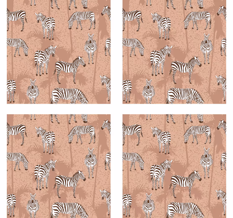 Modern coasters with zebra-textured surface - TenStickers
