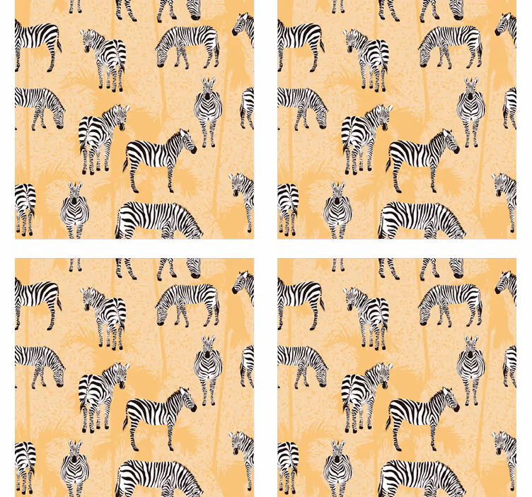 Geek coasters with zebra pattern design - TenStickers