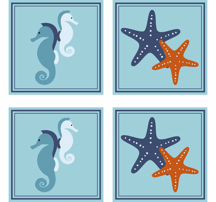 Marine Style marine life coasters - TenStickers