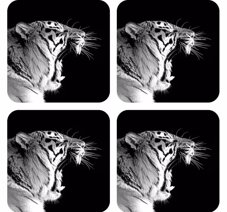 Geek coasters majestic tiger design - TenStickers