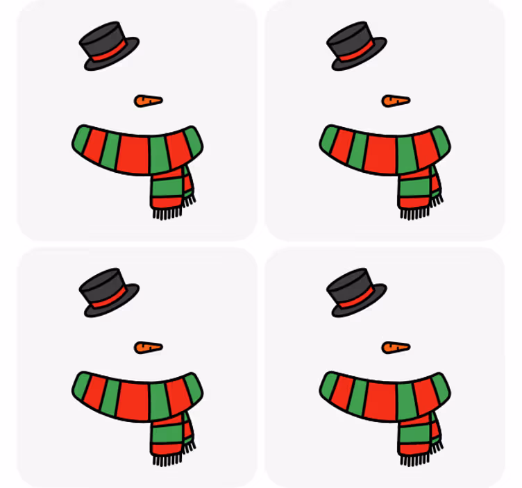 Christmas coaster snowman accessory set - TenStickers