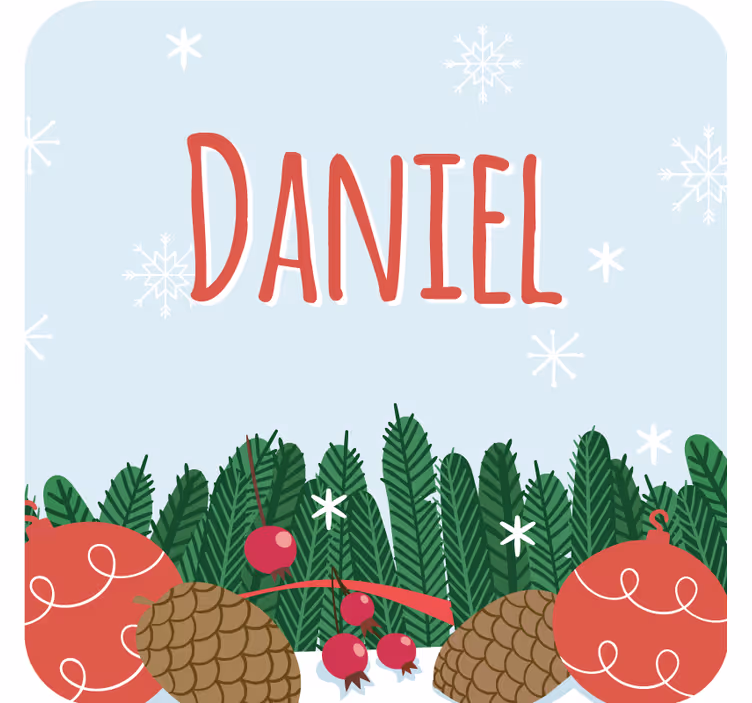 Christmas coaster festive pinecone decorations - TenStickers
