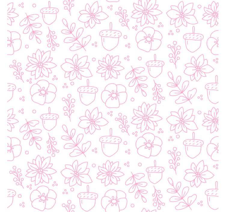 Coasters with floral line art design - TenStickers