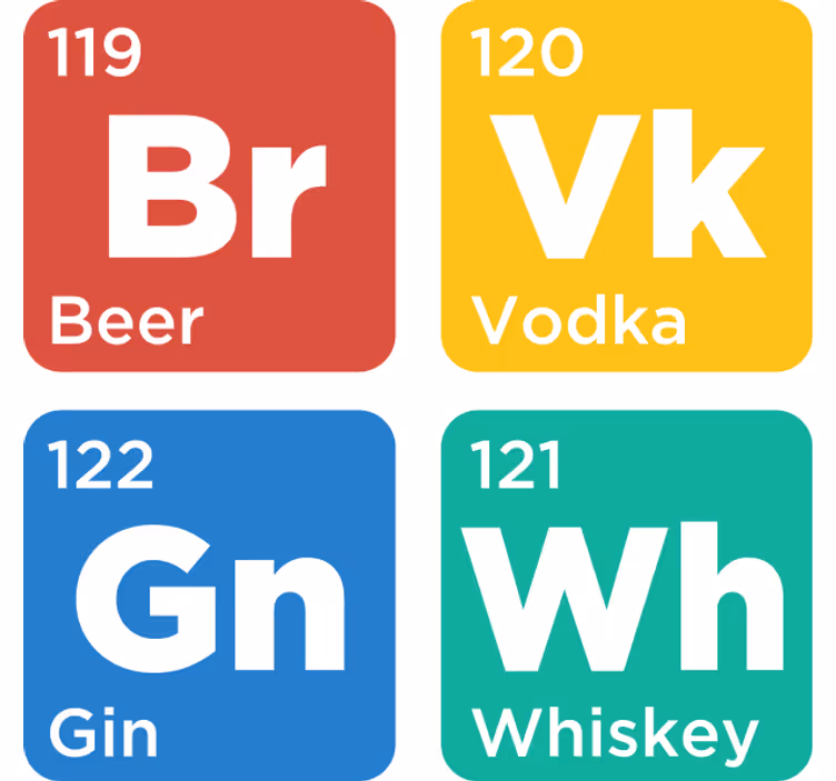 Beer mats beverage element coasters - TenStickers