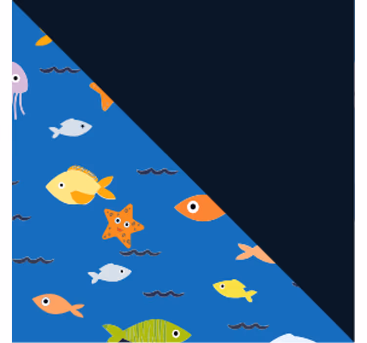 Modern coasters colorful underwater landscape - TenStickers