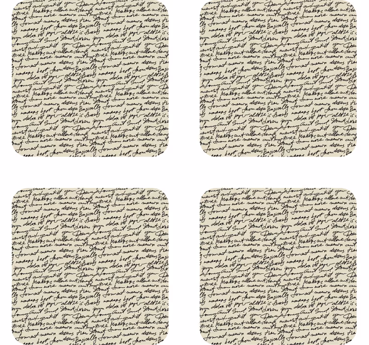 Text coasters elegant script designs - TenStickers