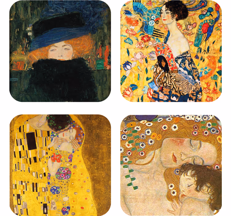 Gustav Klimt's artwork more coasters - TenStickers