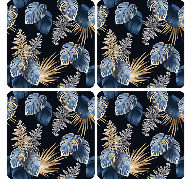 Coasters lush tropical foliage design - TenStickers