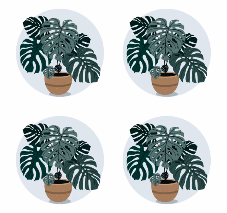 Small potted plant more coasters - TenStickers