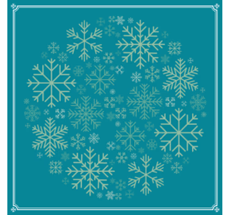Christmas coaster with snowflake pattern design - TenStickers