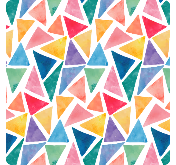 Coasters colorful triangular pattern - TenStickers