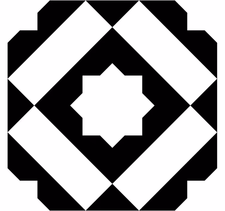 Geometric black pattern coasters - TenStickers
