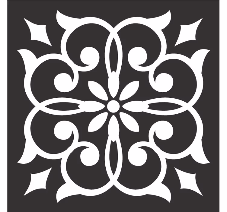 Elaborate botanical motif coasters - TenStickers