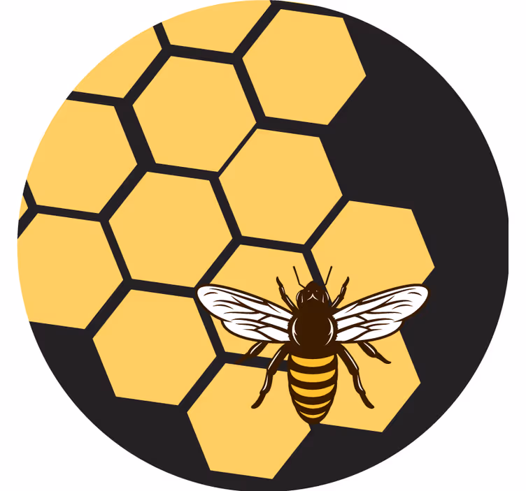 Bee and hive  more coasters - TenStickers