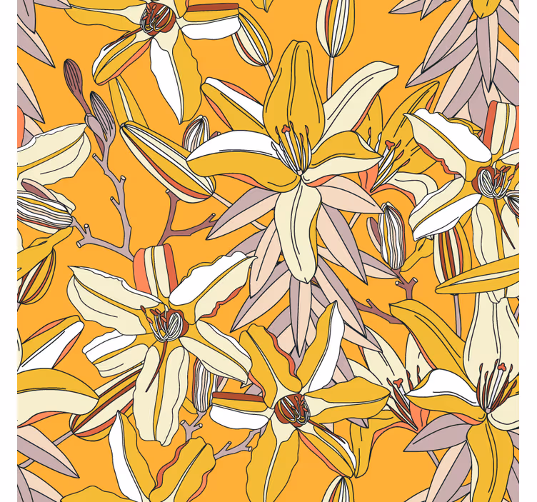 Beer mats vibrant floral design - TenStickers