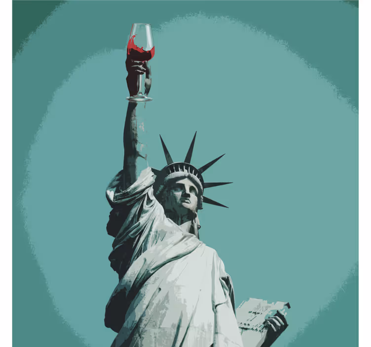 Geek coasters statue holding wine - TenStickers