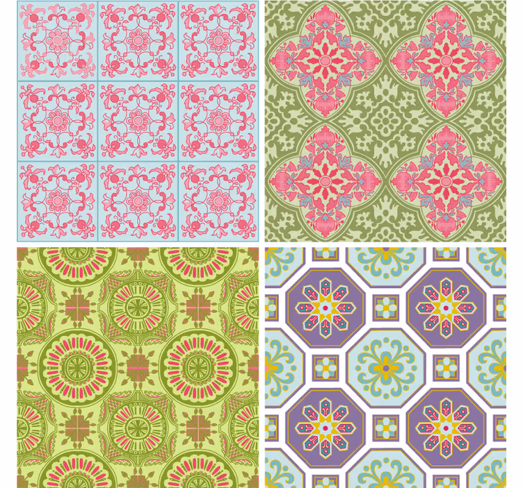 Vibrant textured squares coasters - TenStickers