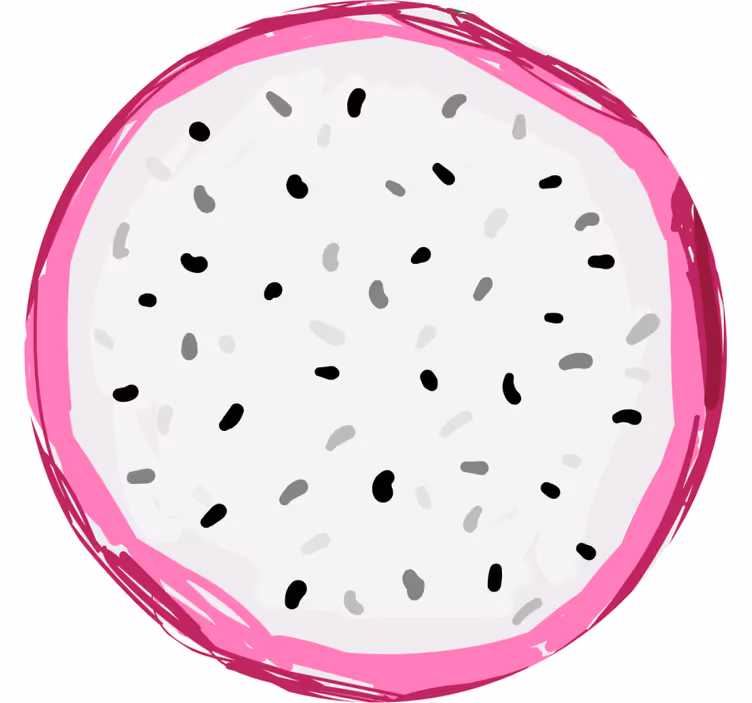 Colorful dragon fruit slice geek coasters - TenStickers