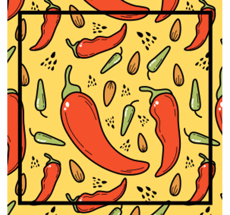 Modern coasters chili peppers design - TenStickers