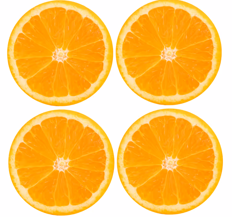 Colorful oranges coasters - TenStickers