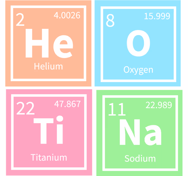 Chemistry symbols more coasters - TenStickers