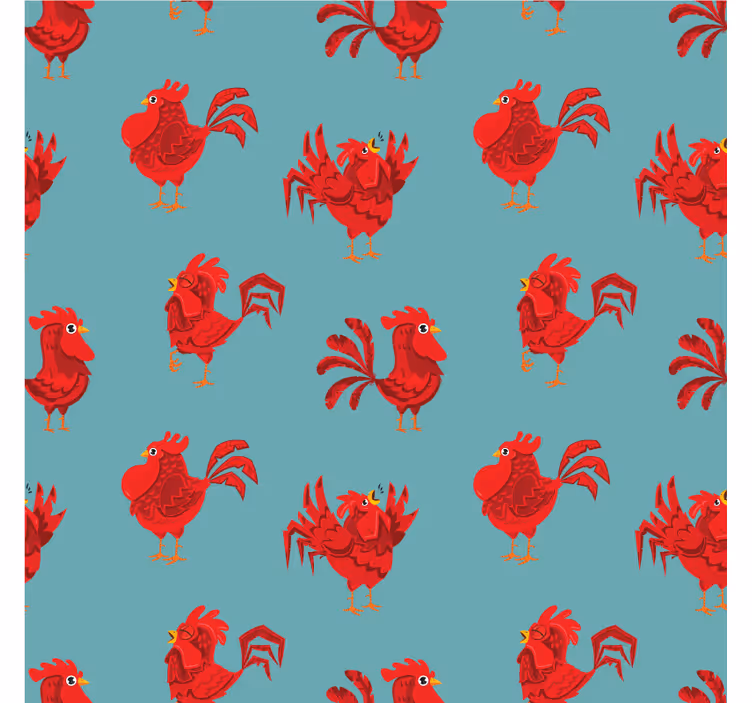 Geek coasters vibrant rooster design - TenStickers