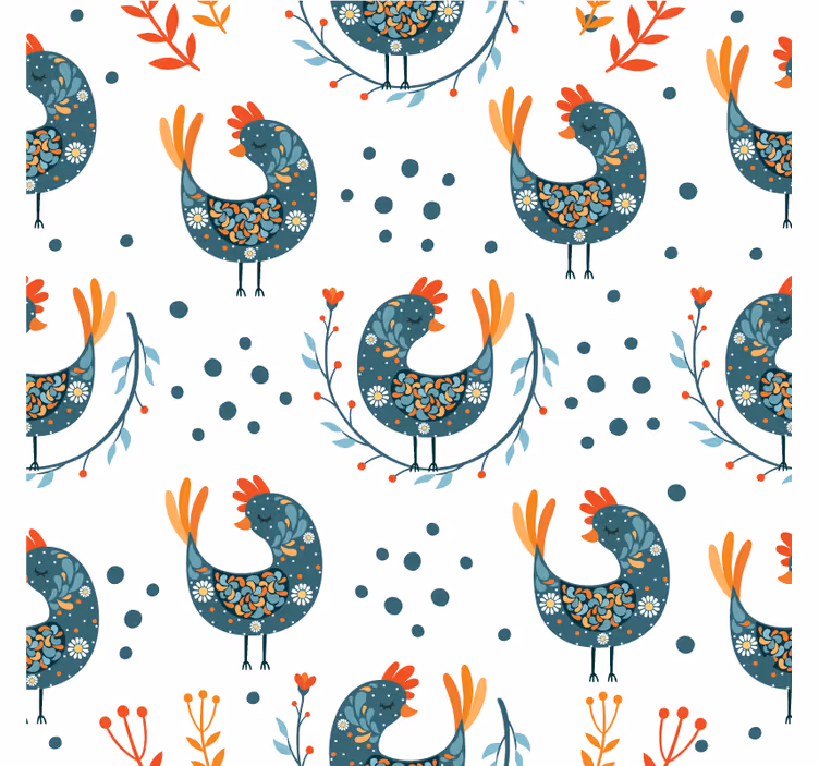 Geek coasters whimsical hen design - TenStickers