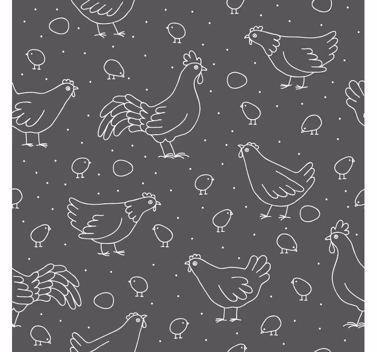 Vintage coasters with hen and chick designs - TenStickers