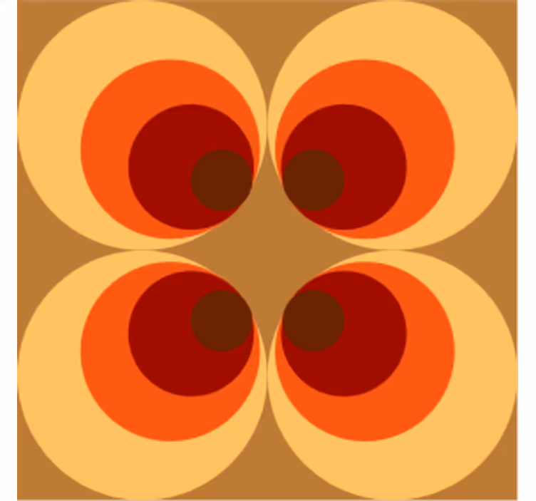 Coasters in circular warm gradient pattern - TenStickers