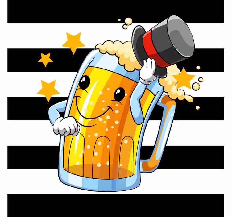 Funny Beer design beer mats - TenStickers