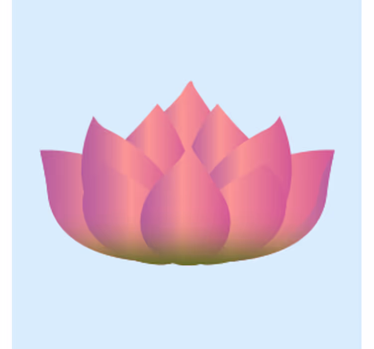 Geek coasters lotus flower unfolding - TenStickers