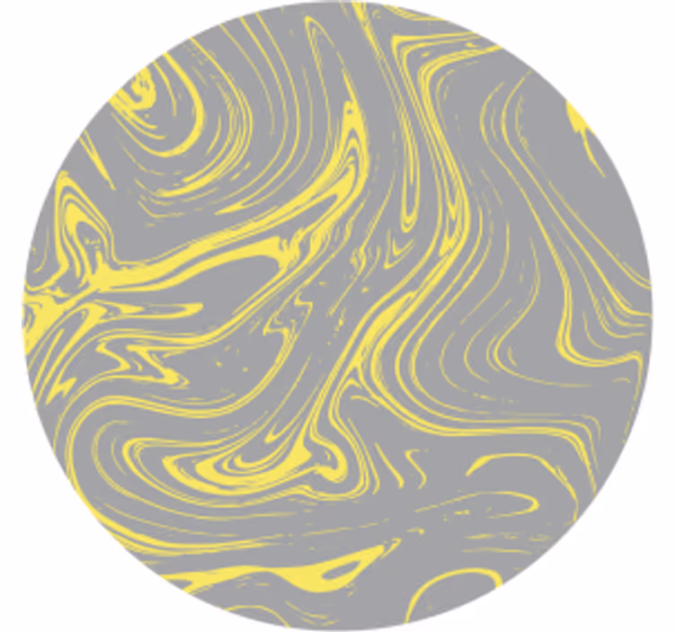 Coasters with swirling yellow designs - TenStickers