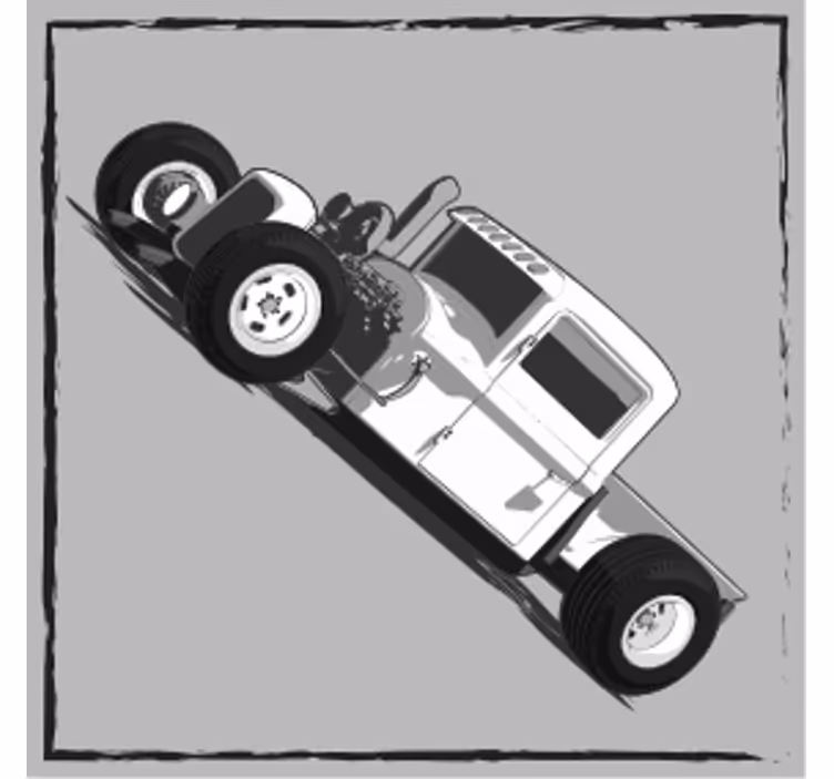 Geek coasters timeless hot rod artwork - TenStickers