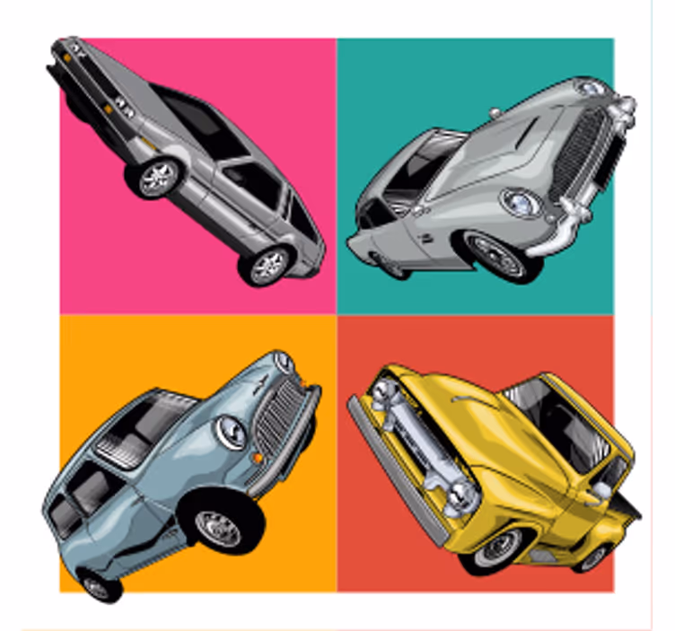 Vintage coasters classic car set - TenStickers