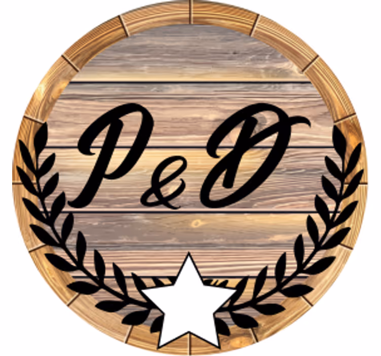Personalisable coasters wooden barrel monogram - TenStickers