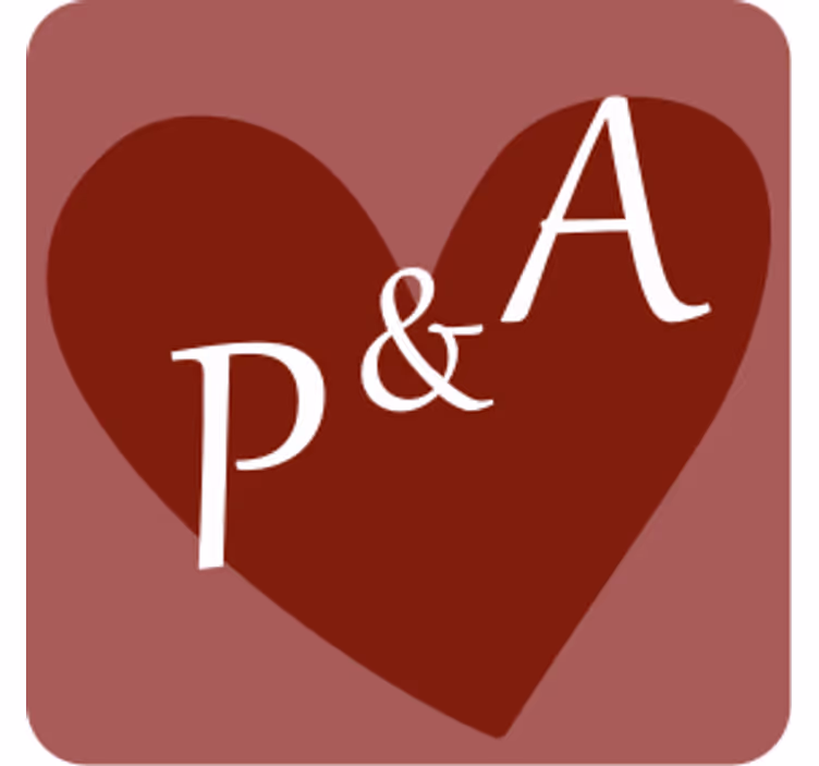 Wedding coasters personalized heart design - TenStickers