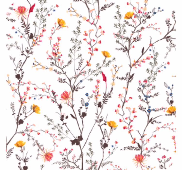 Floral branch pattern coasters - TenStickers