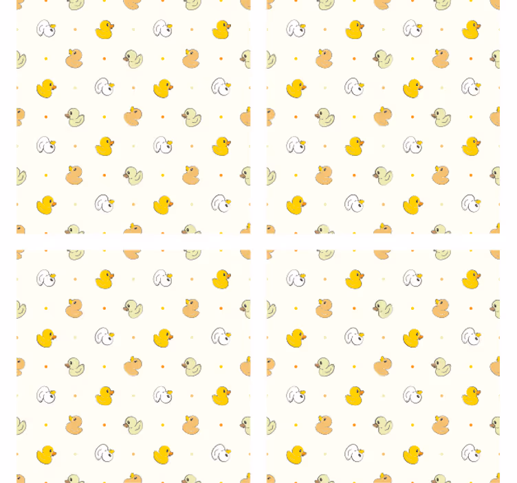 Modern coasters charming rubber duck design - TenStickers