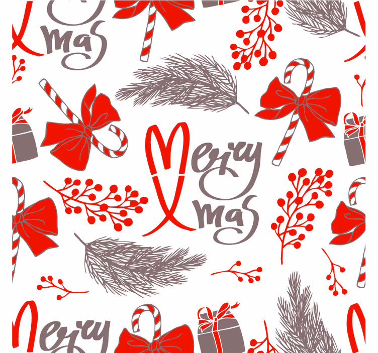 Merry xmas seamless pattern christmas coaster - TenStickers