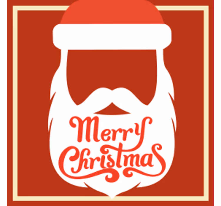 Christmas coaster santa claus illustration - TenStickers