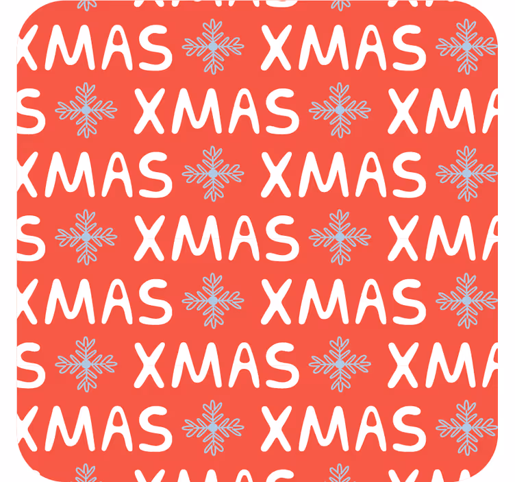 Christmas coaster with festive holiday design - TenStickers