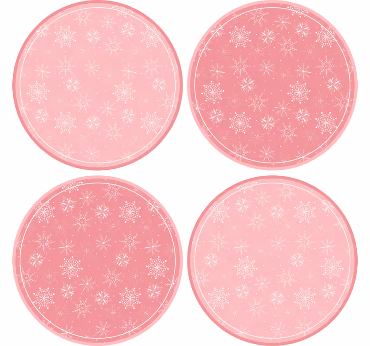 Christmas coaster snowflake design set - TenStickers
