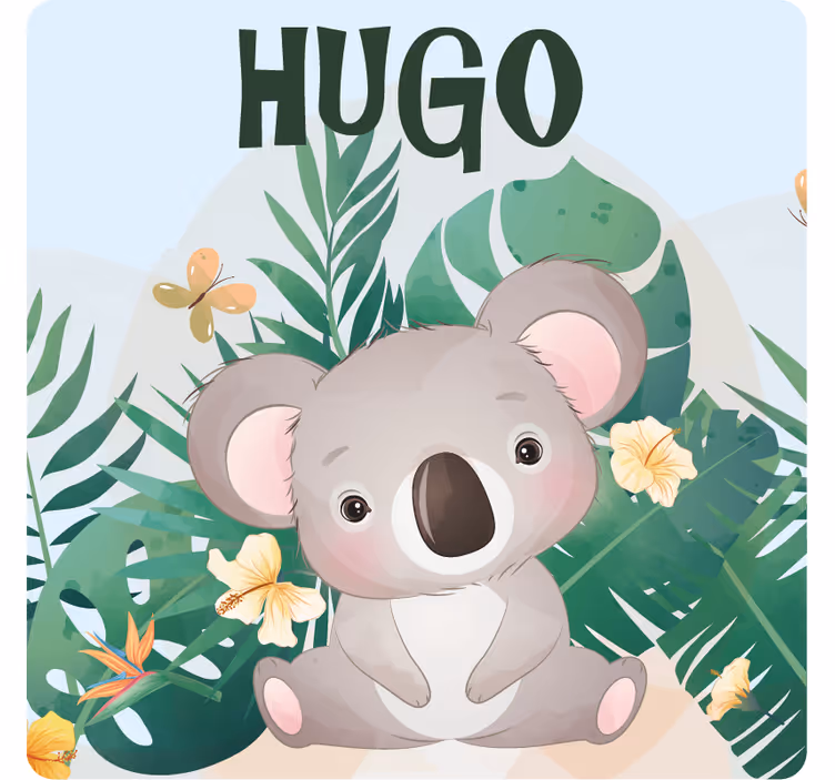 Personalisable coasters with delightful koala art - TenStickers