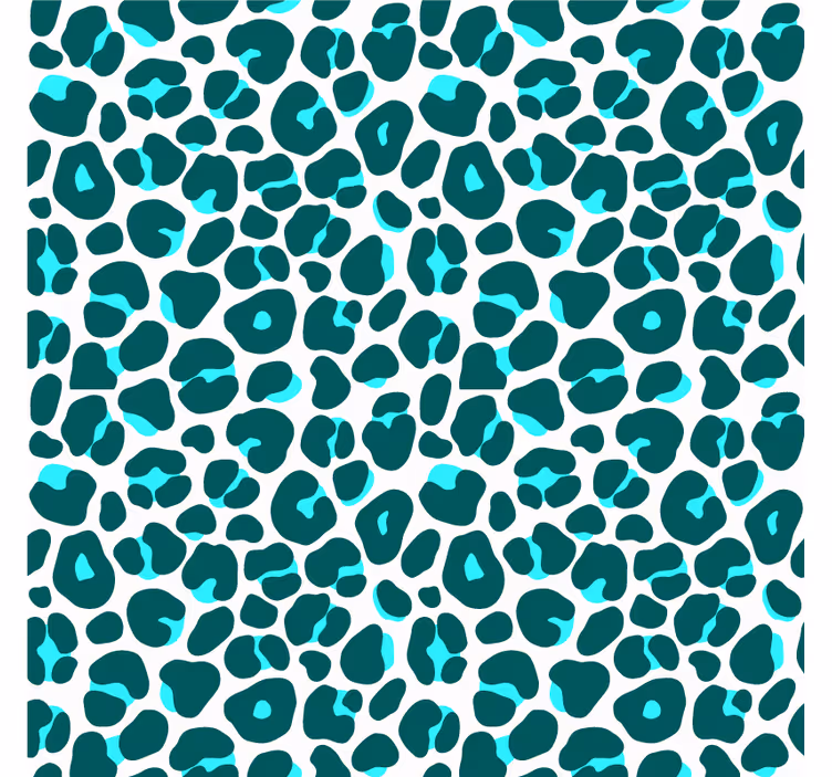 Blue and black neon leopard modern coaster - TenStickers