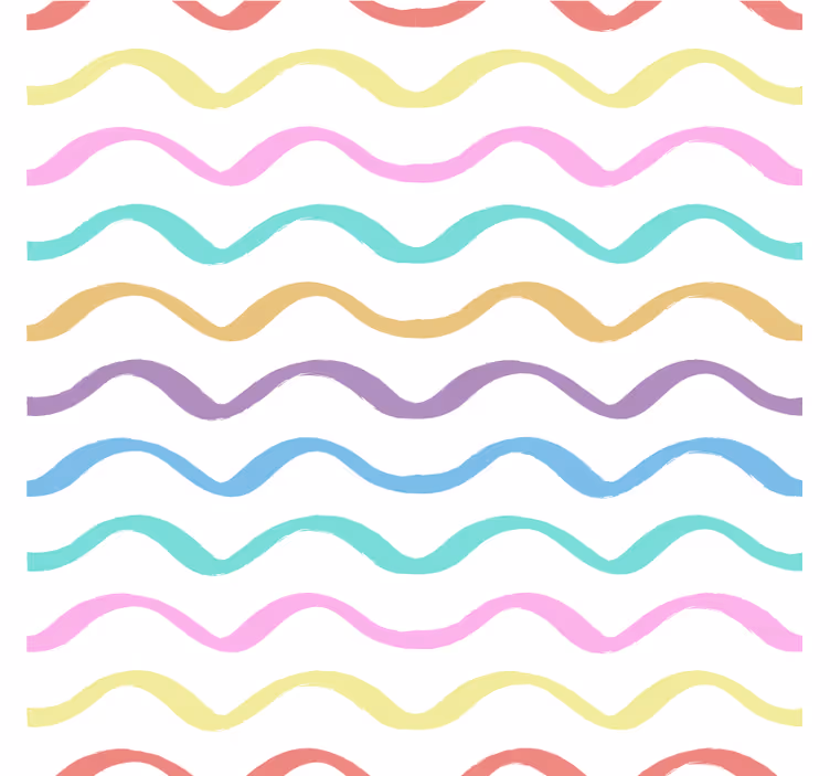 Vibrant curvy motif coasters - TenStickers