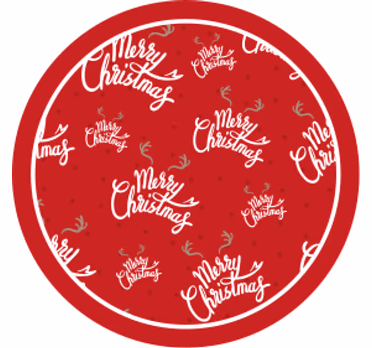 Christmas coaster festive red celebration - TenStickers