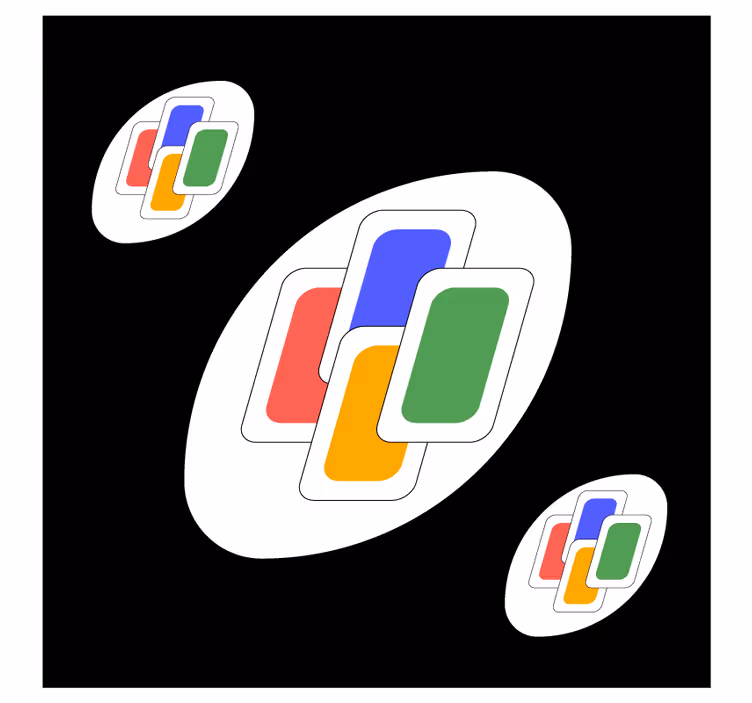 Geek coasters colorful overlay shapes - TenStickers