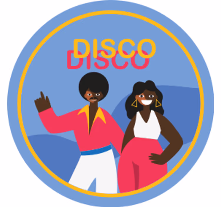 Geek coasters disco dance party - TenStickers